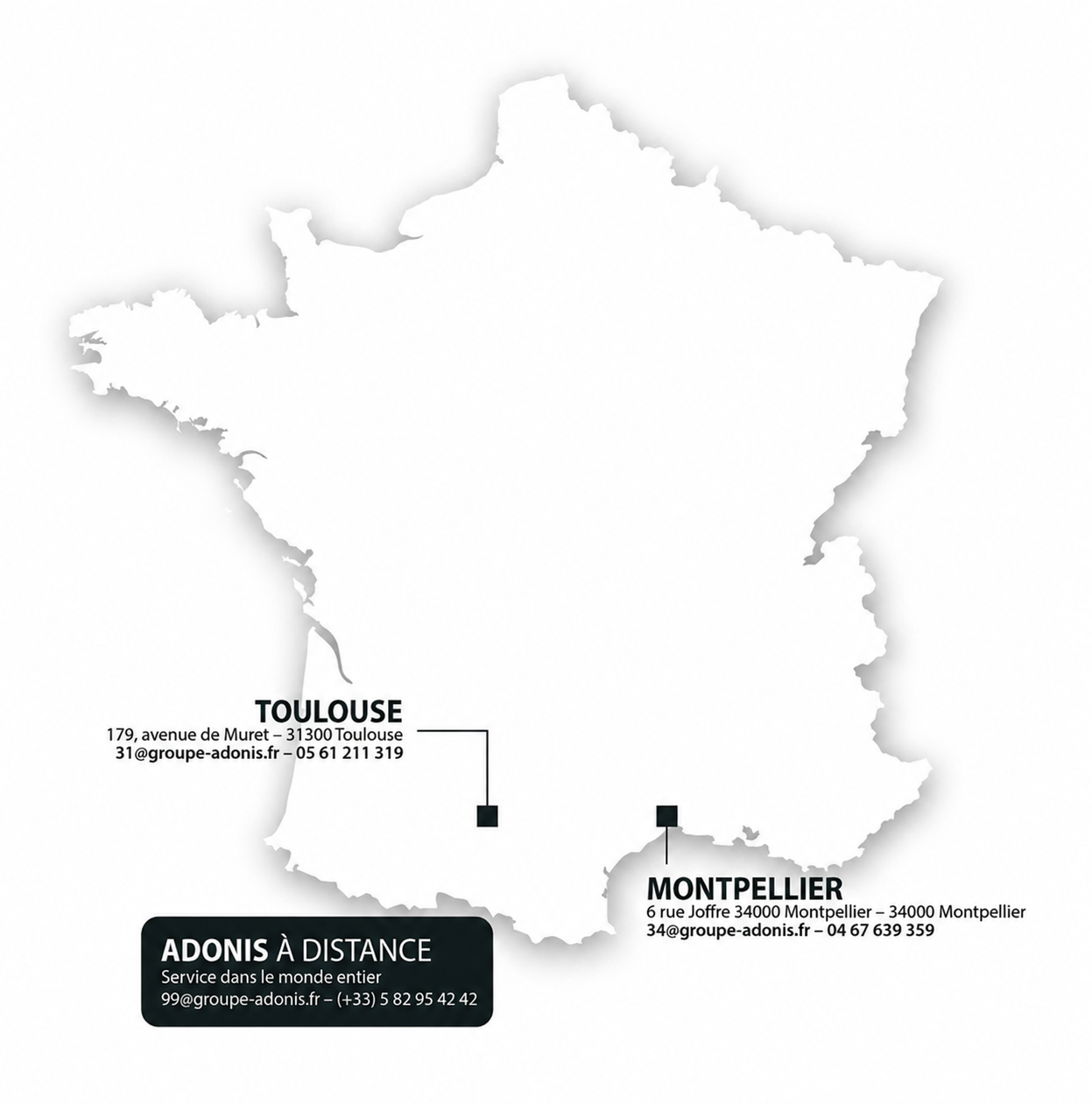 Carte des campus